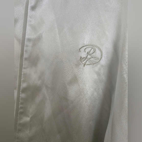 Vintage Oscar de la Renta Pink Label Elegant Light Green Satin Robe | Size M - Picture 3 of 8